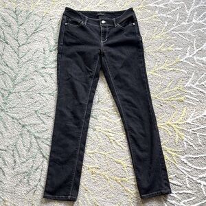 White House black market slim ankle gray jeans 0R